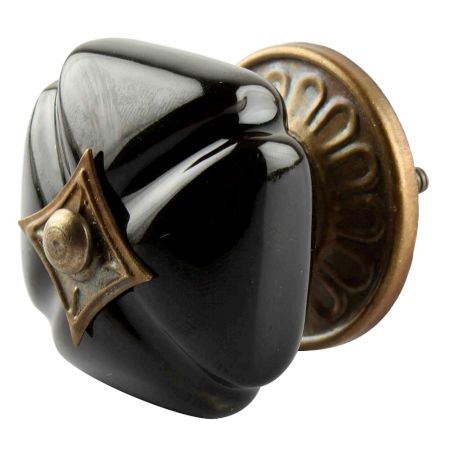 Solid Black Square Ceramic Cabinet Knob Online